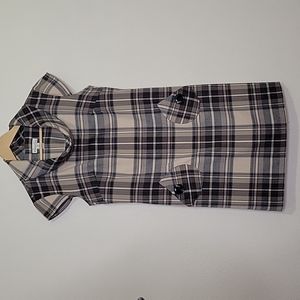 Kim Rogers Plaid Mini Dress, Size 8P